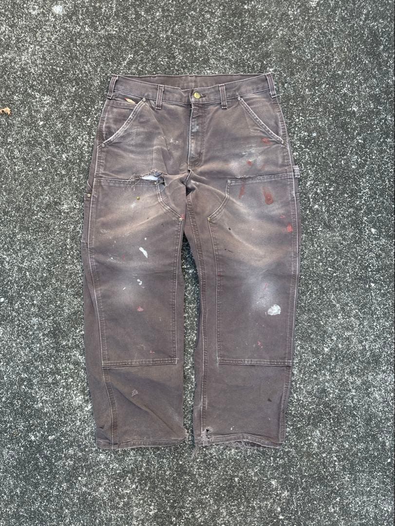 タ*シ様 Carhartt カーハート ダブルニー パン DKB 30x32 U
