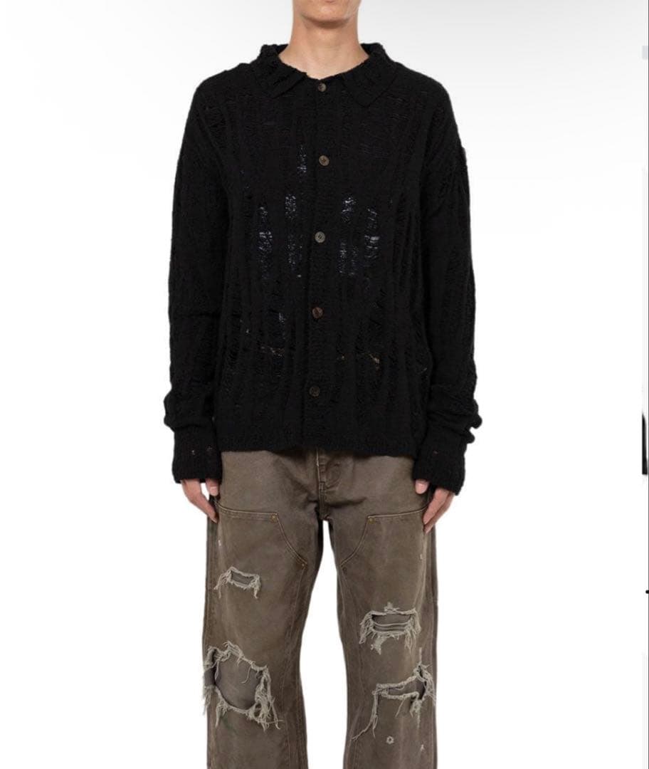 お*ず様 KAMIYA Distressed Knit Cardigan