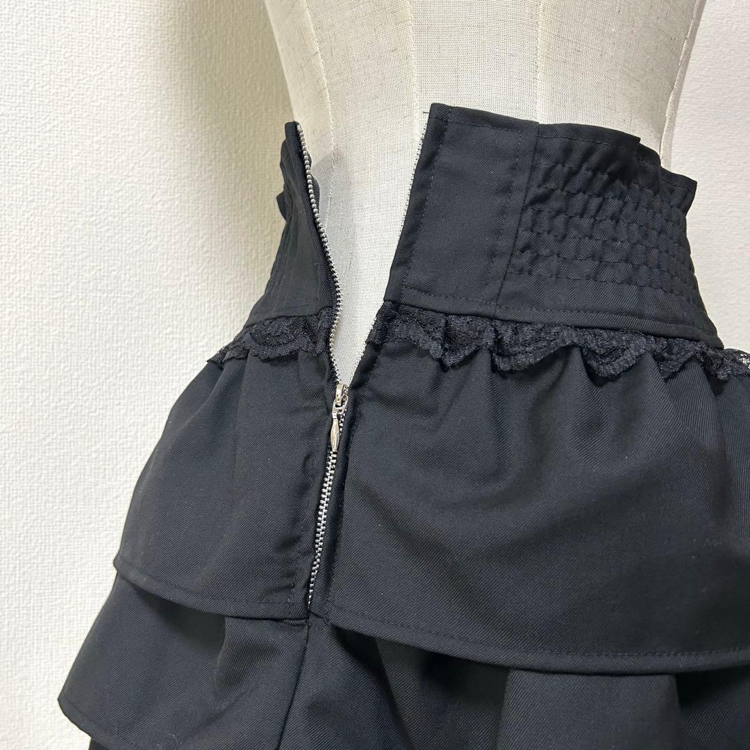 美品✨ HONEYMEW　ティアードフリルスカート　ミシェルマカロン　インパン