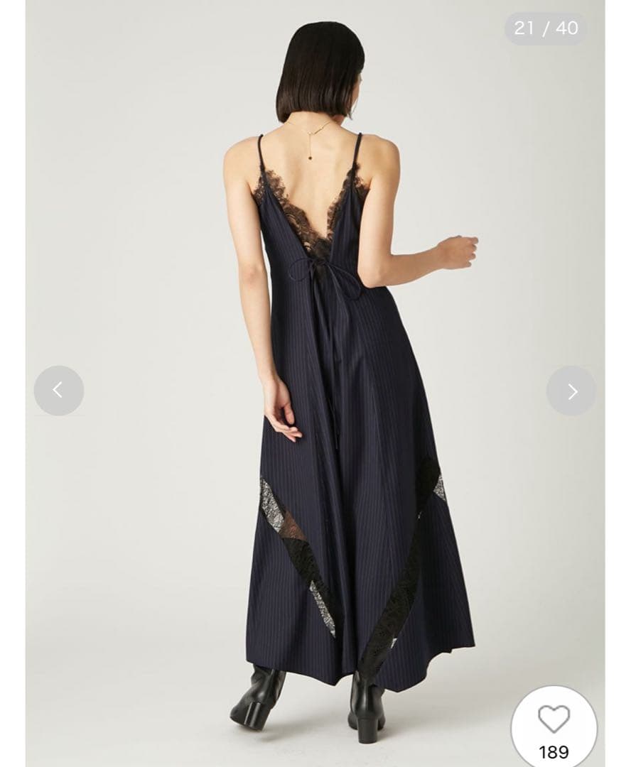 FRAY I.D レーストリムスリップワンピース