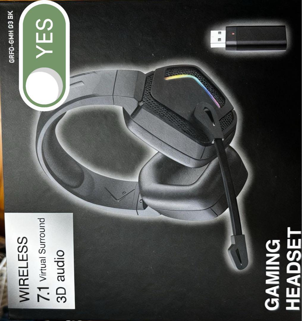 ワイヤレス ゲーミングヘッドセット 7.1サラウンド