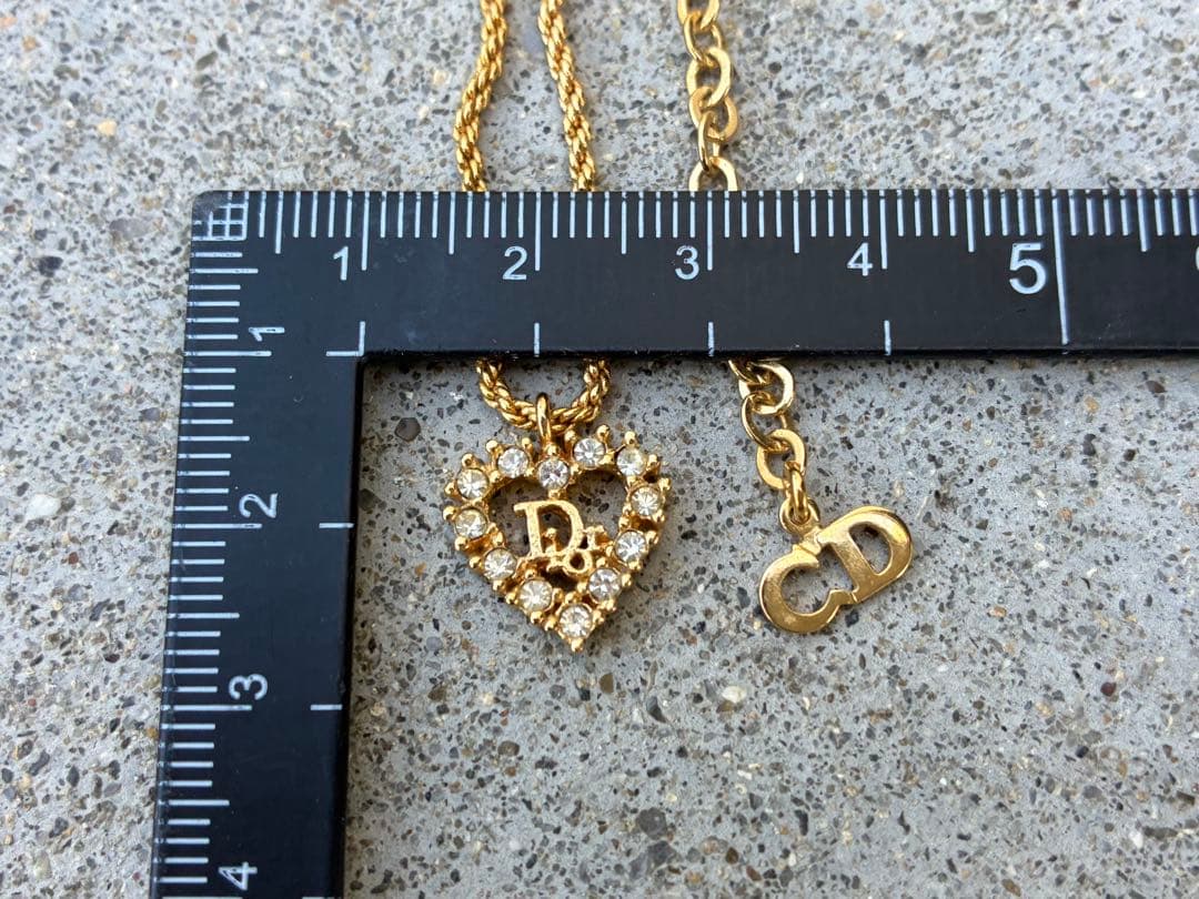 n*♡様 クリスチャンディオール ネックレス ハート ラインストーン　ビジュー