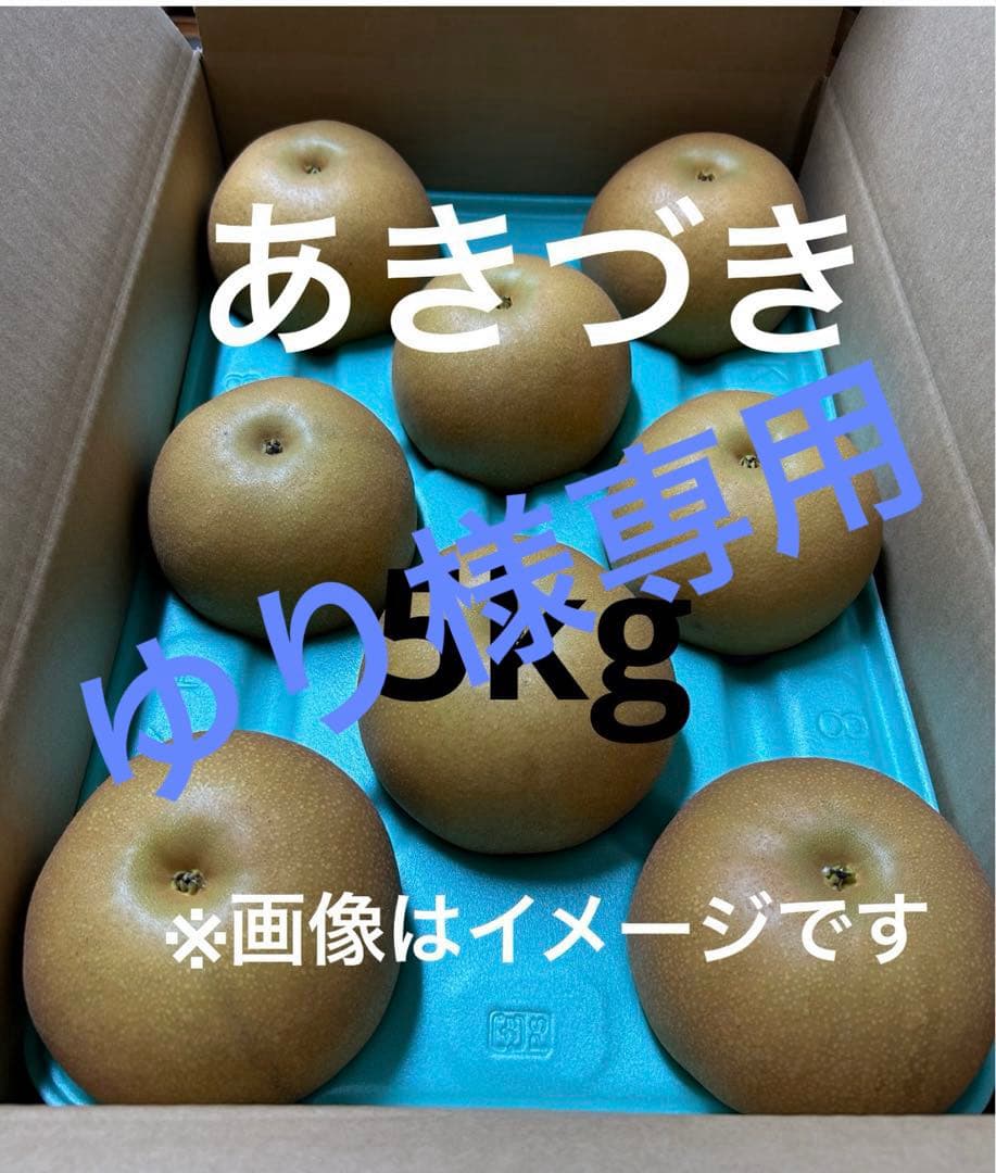 ゆり 贈答用 超特大 あきづき梨 8玉入り 5kg✖️2箱