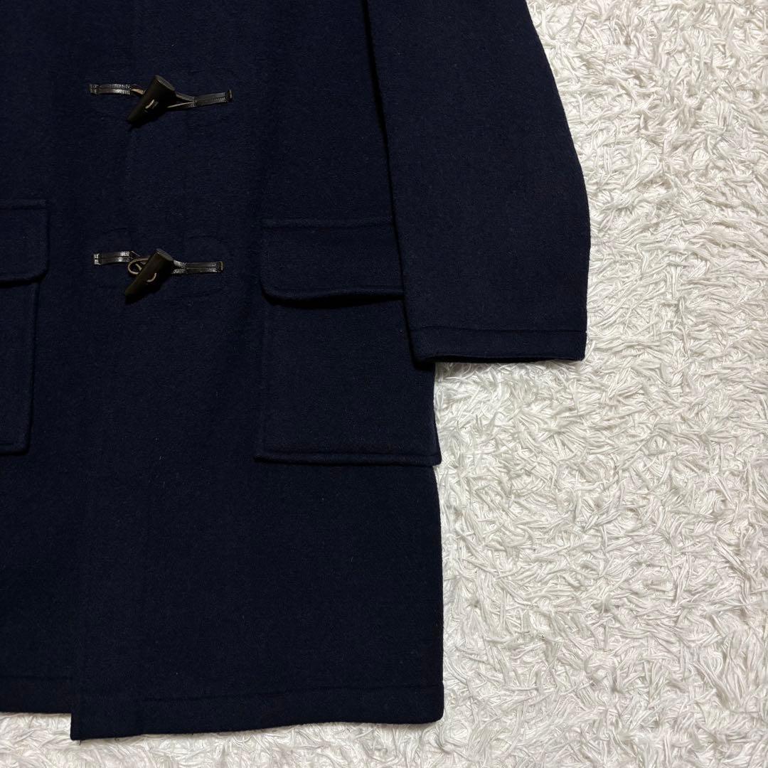 ✨極美品✨グローバーオール ダッフルコート チェック モンティ 英国製 ネイビー