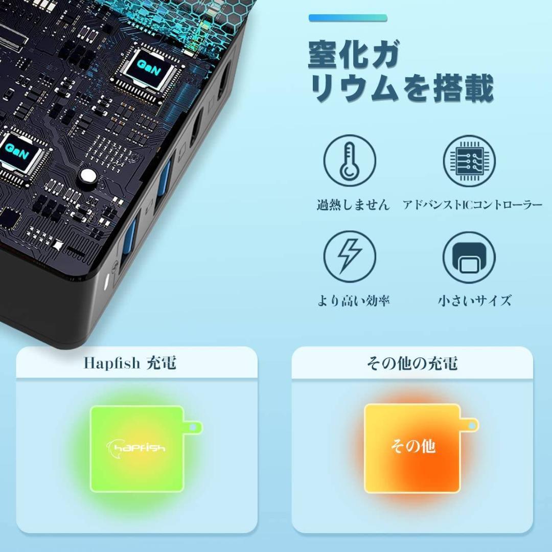 超小型 急速充電器 幅広い互換性 Type-Cケーブル付属