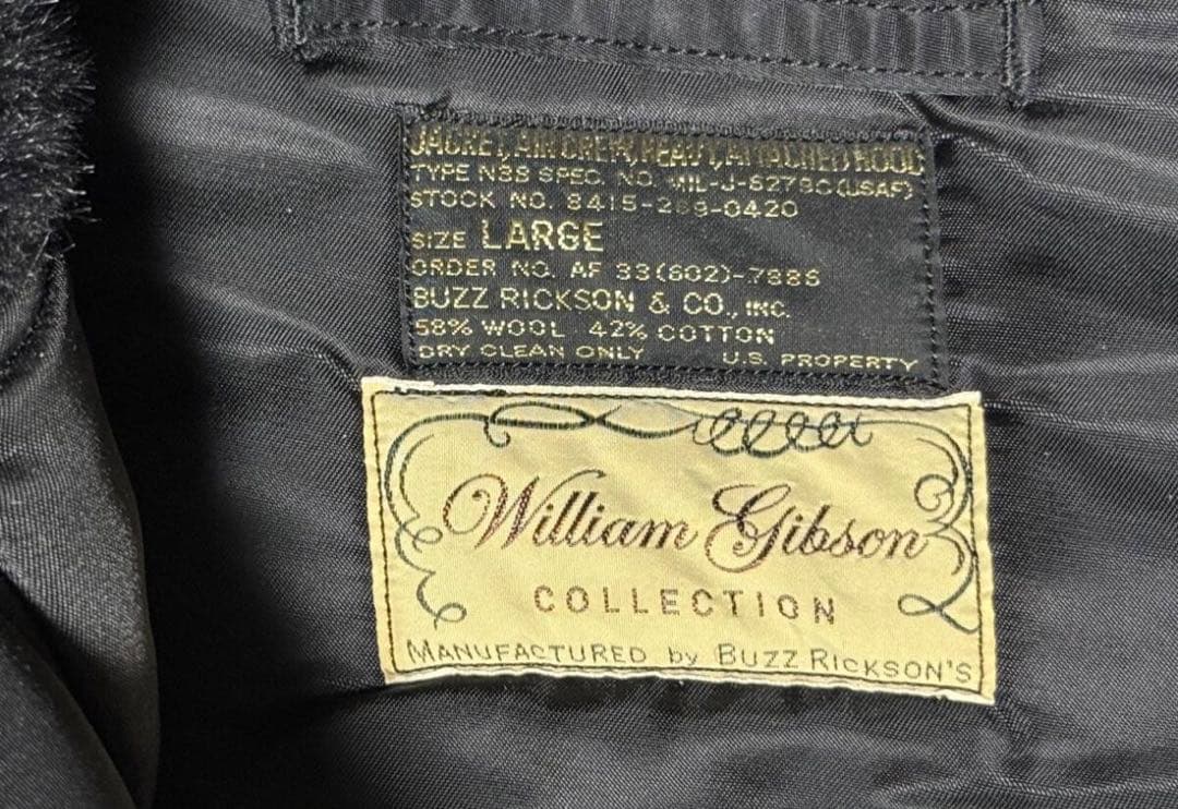 ジャケット・アウター Buzz Rickson's William Gibson Collection