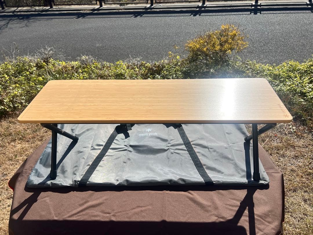 スノーピーク　フォールディングシェルフロング Light Bamboo