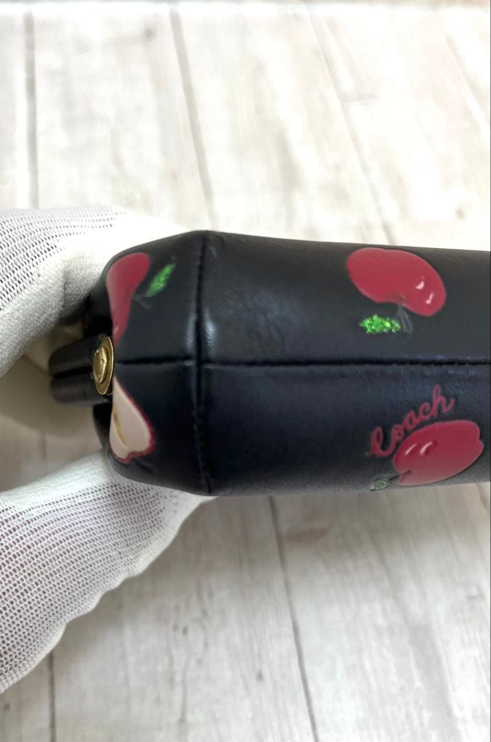 【美品】coachりんご柄　コーチCOACH がま口 財布　キスロック