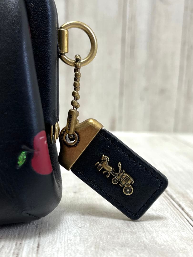 【美品】coachりんご柄　コーチCOACH がま口 財布　キスロック