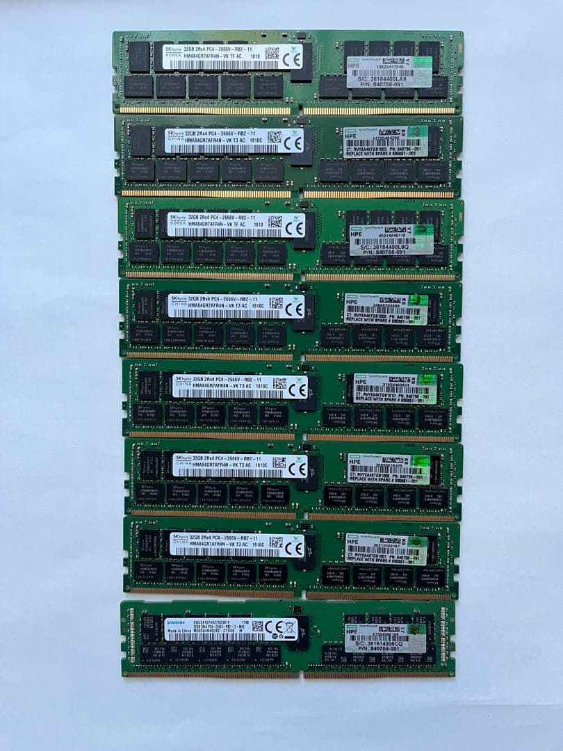 PC4-2666v 2Rx4 32GB 8枚セット