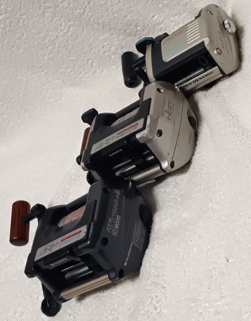 シマノ小船GT3000×2台ダイワダイナミックGS-35船両軸リールまとめて3台