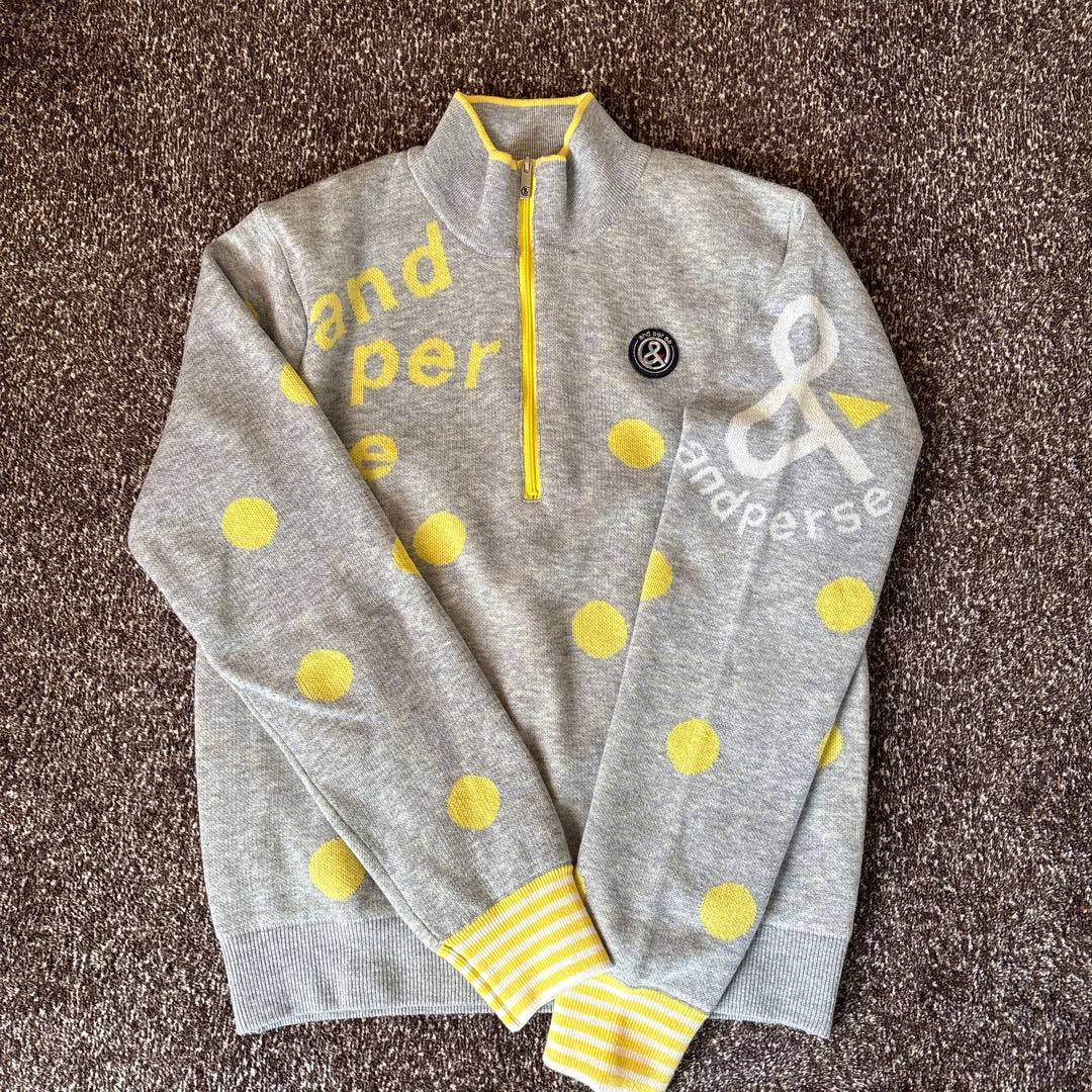 and per se ハーフジップ　セーター