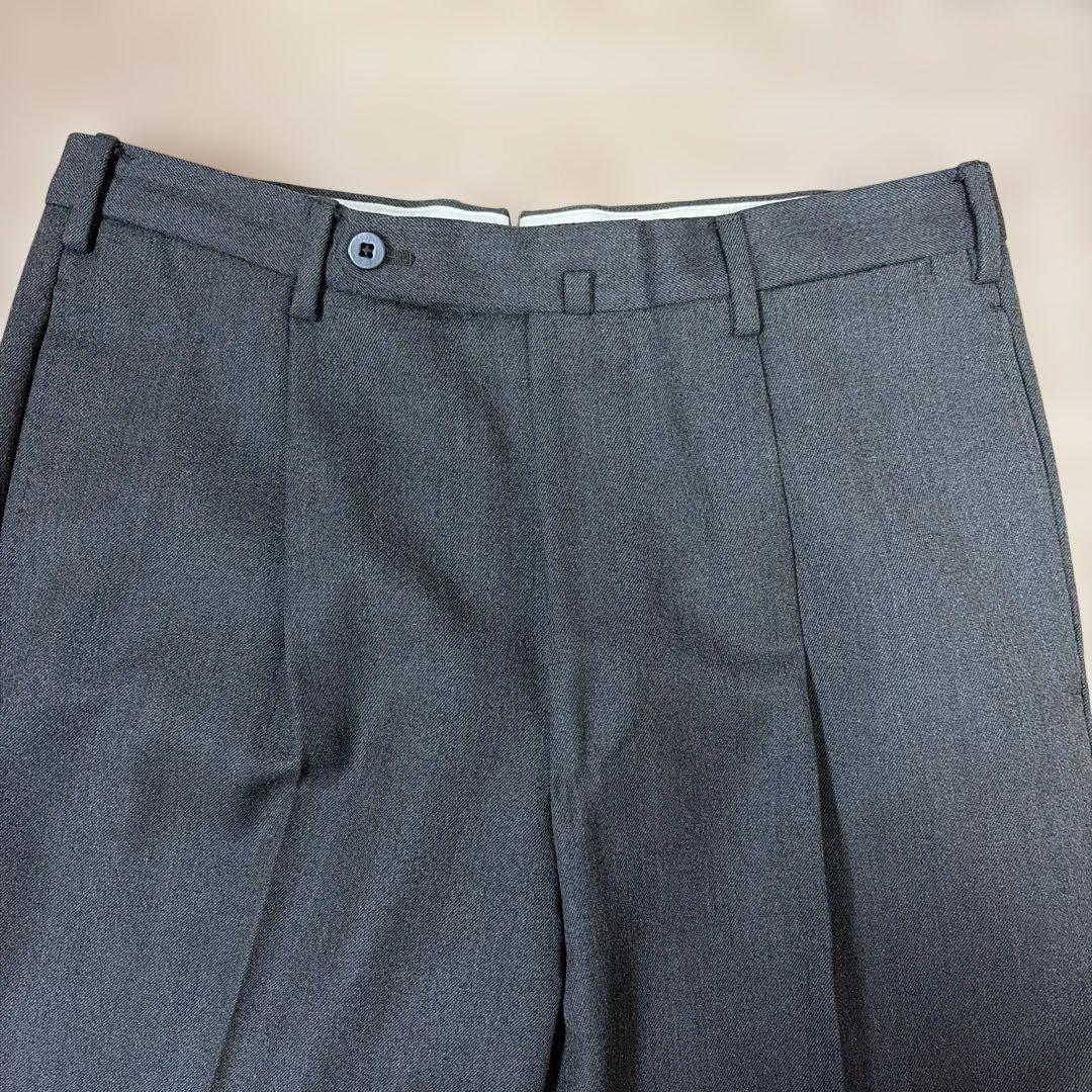 OTARO未使用イタリ製GTA×ビームスダークカーキ最高級毛スラックス50