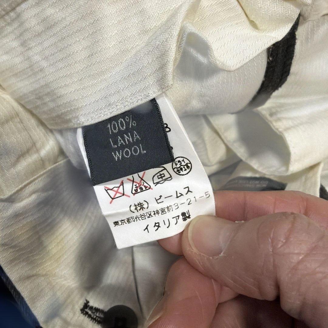 OTARO未使用イタリ製GTA×ビームスダークカーキ最高級毛スラックス50