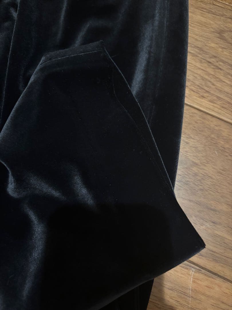 ちゃ　オーガ　ベロアパンツ