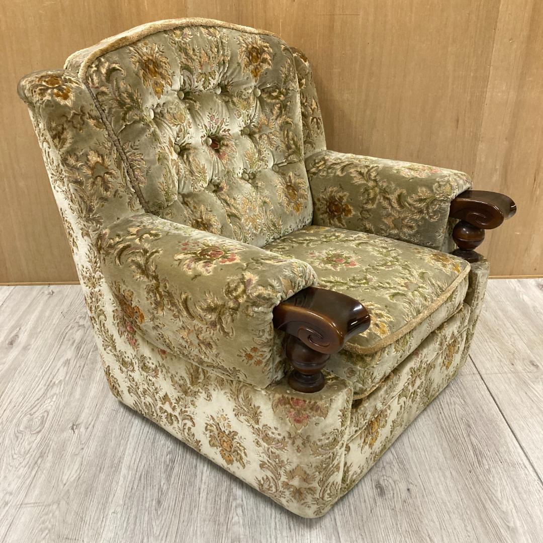 【オールドカリモク】金華山　1人掛けソファ　アームチェア　ヴィンテージ