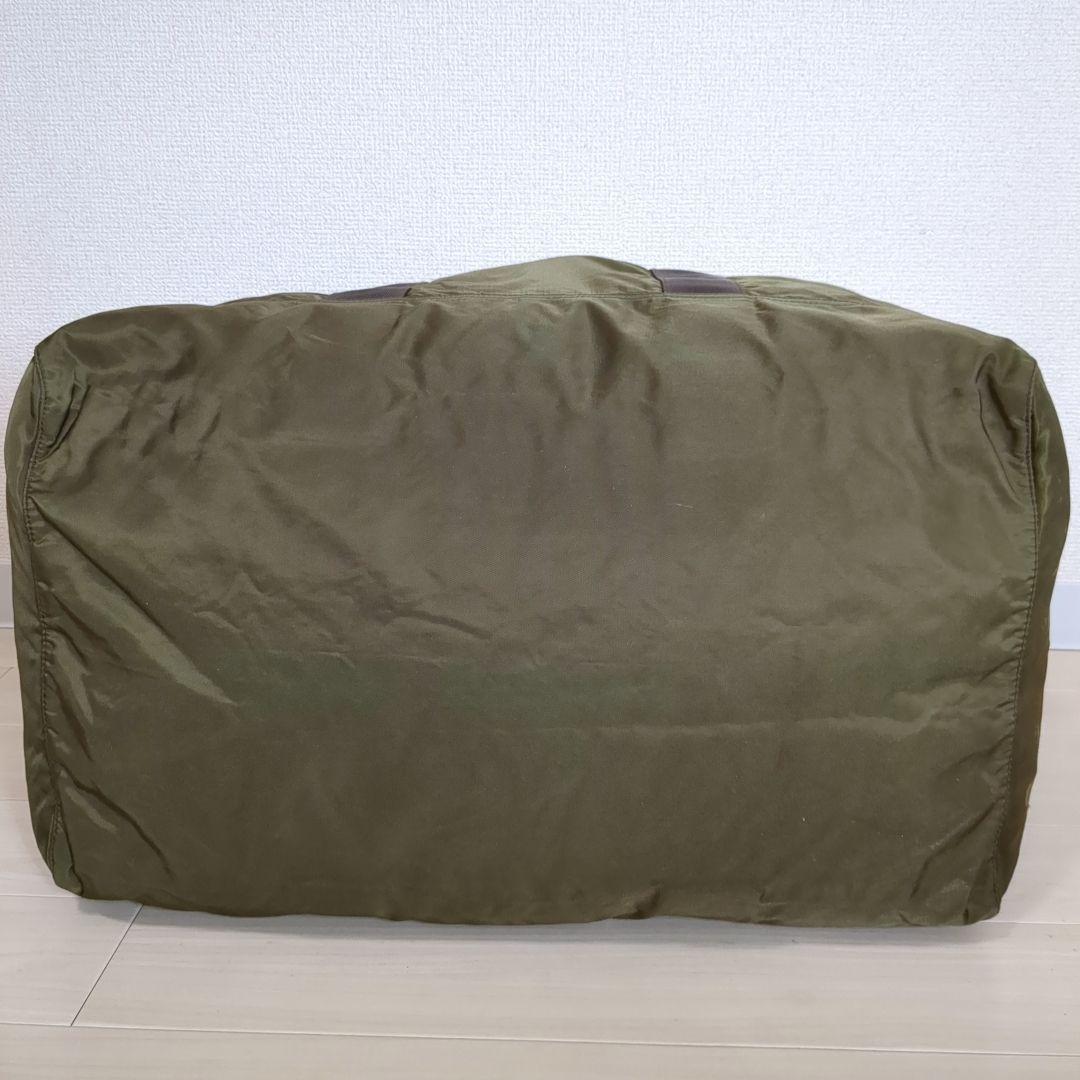 PRADA ボストンバッグ 三角ロゴ テスートナイロン カーキ 希少色 鍵付き