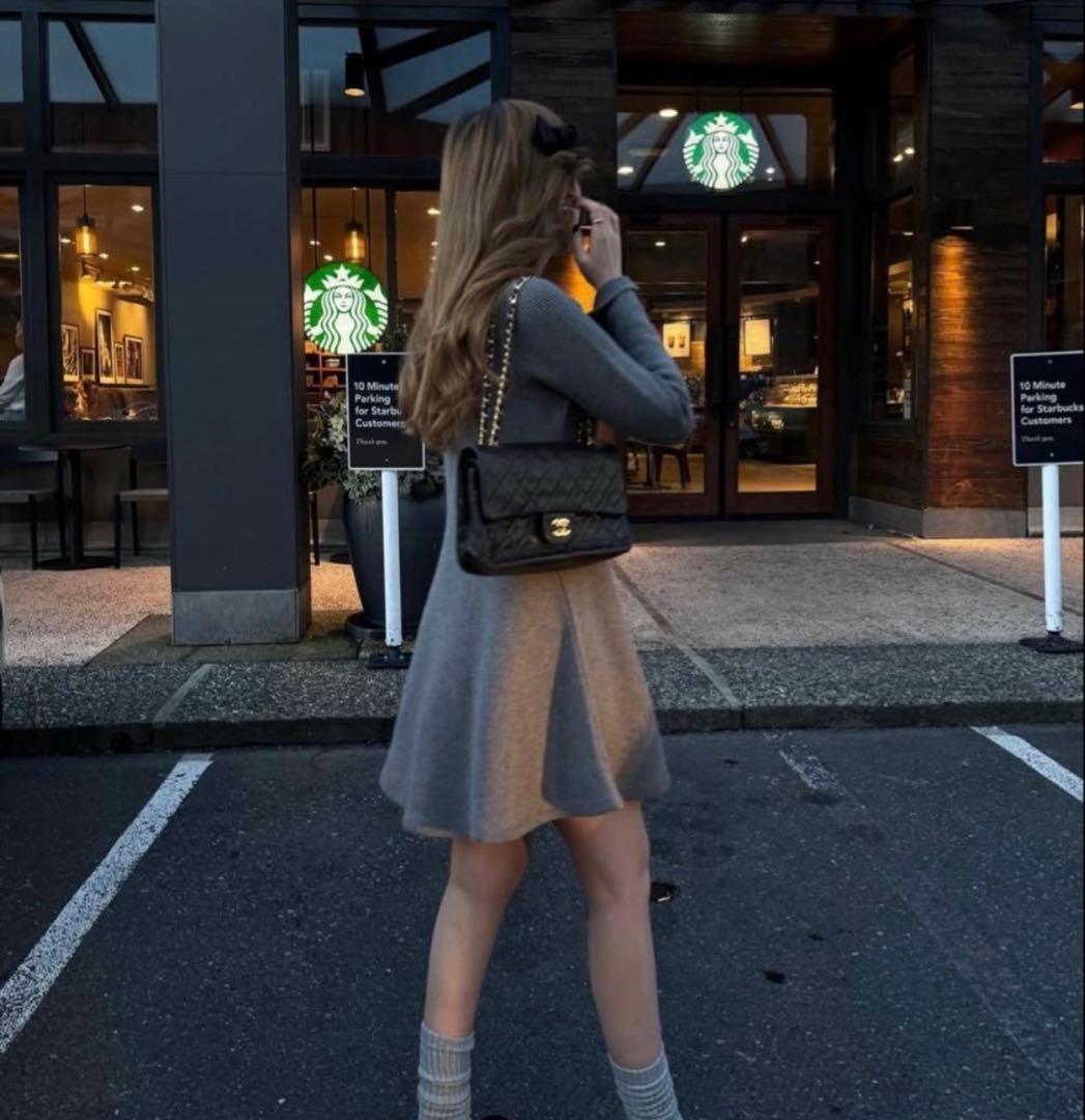 正規品 thetoe Reims Flare Onepiece グレー Sサイズ