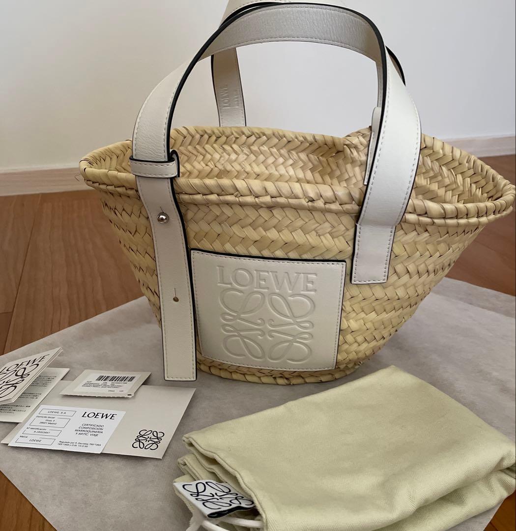 新品未使用 LOEWE ロエベ カゴバッグ スモール ホワイト