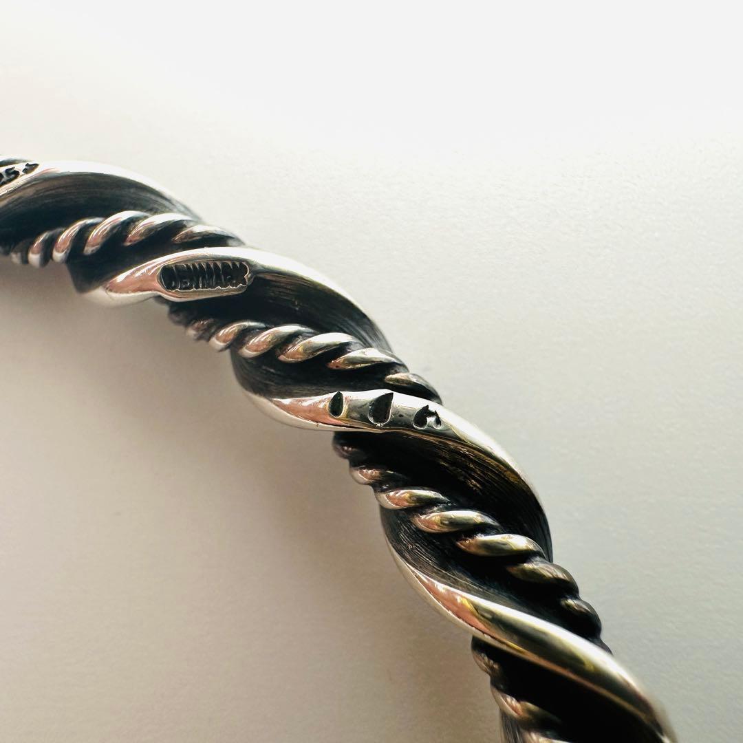   17A ツイスト　シルバー　バングル　925S ロープ