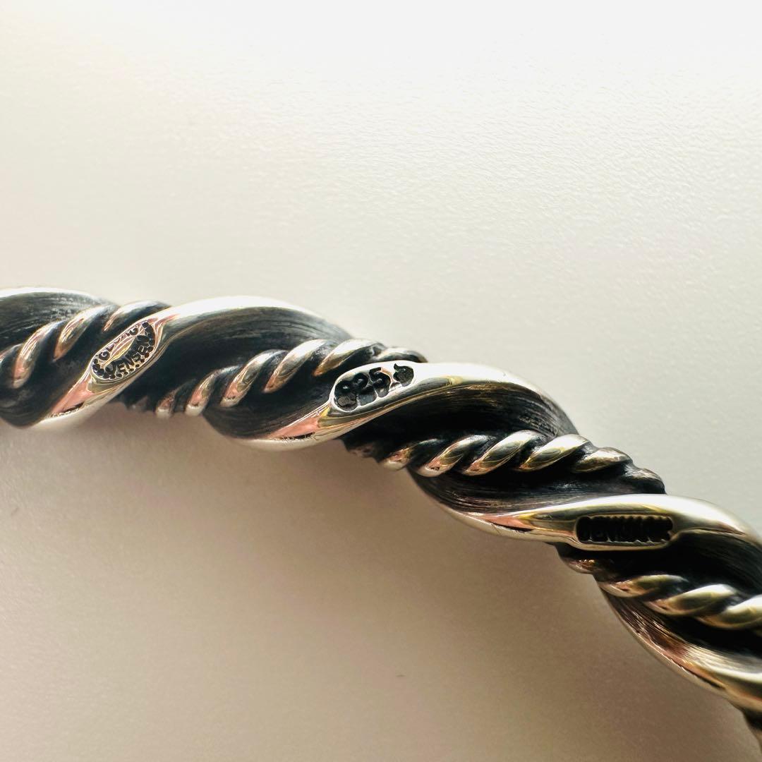   17A ツイスト　シルバー　バングル　925S ロープ