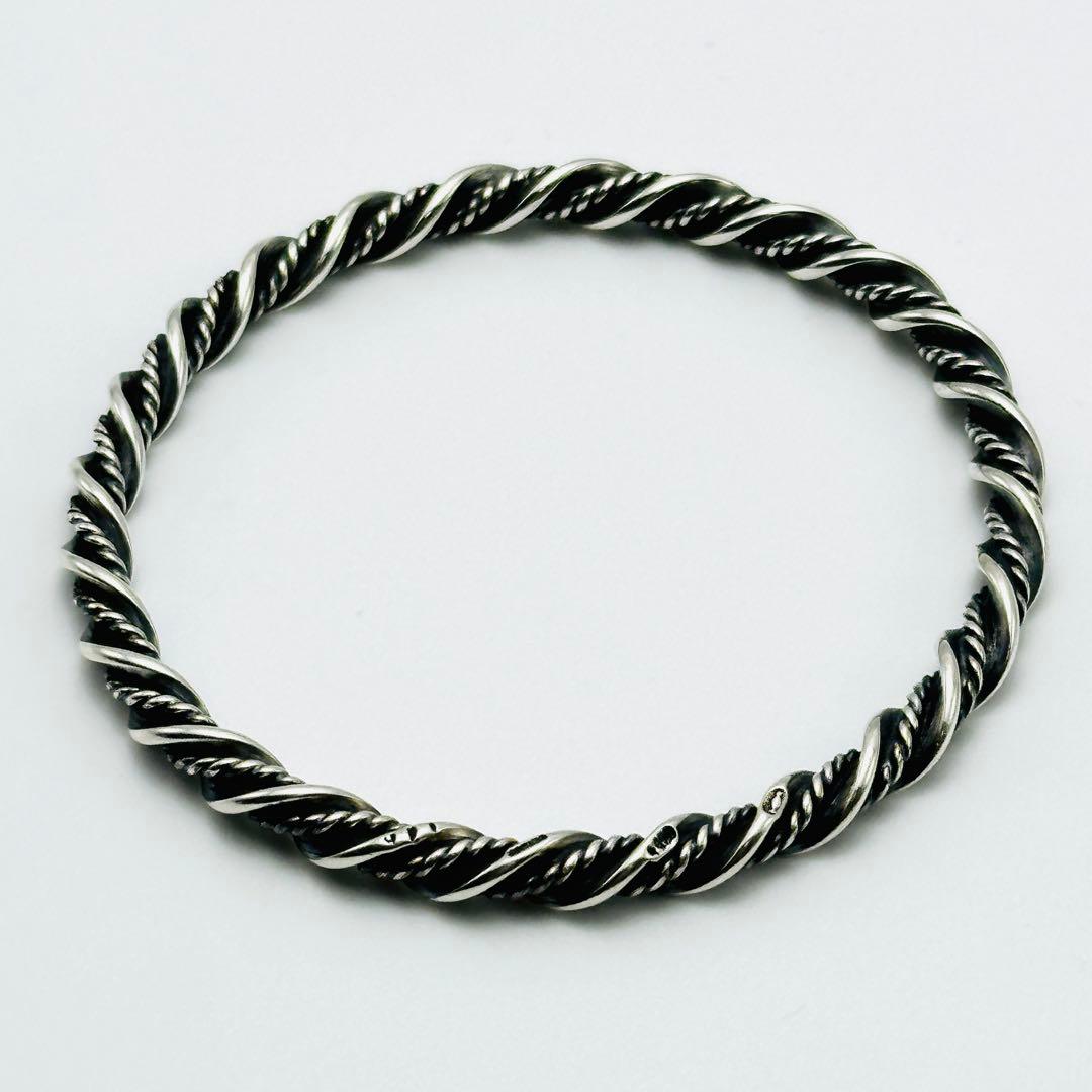   17A ツイスト　シルバー　バングル　925S ロープ