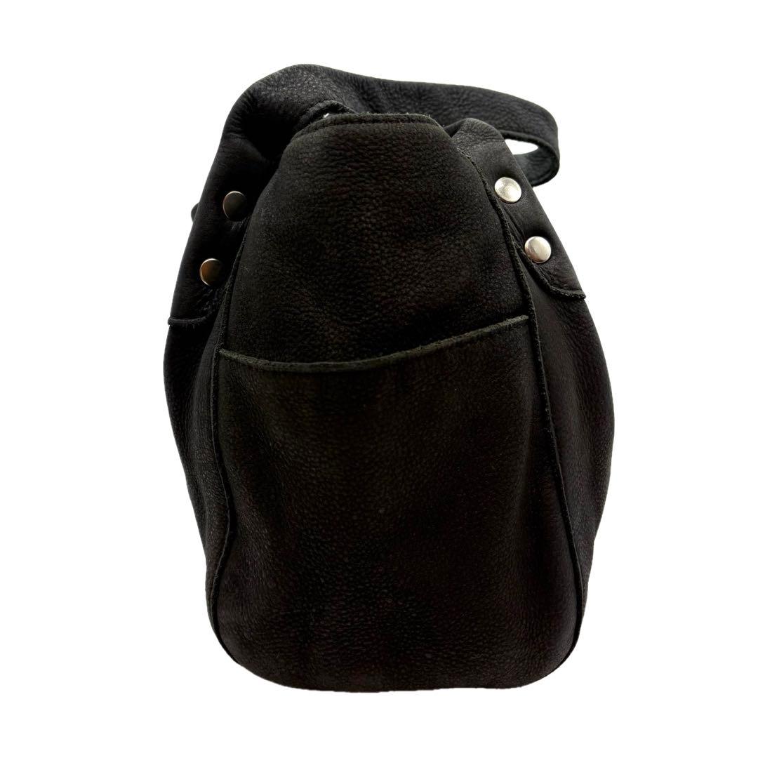 TRES y2k 00s 海外ガール 本革 スタッズ ショルダー バッグ　黒