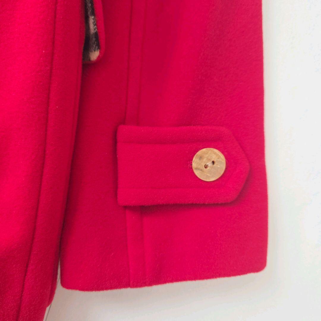 バーバリー カシミヤ混 コート ノバチェック 大きいサイズ 13 レッド