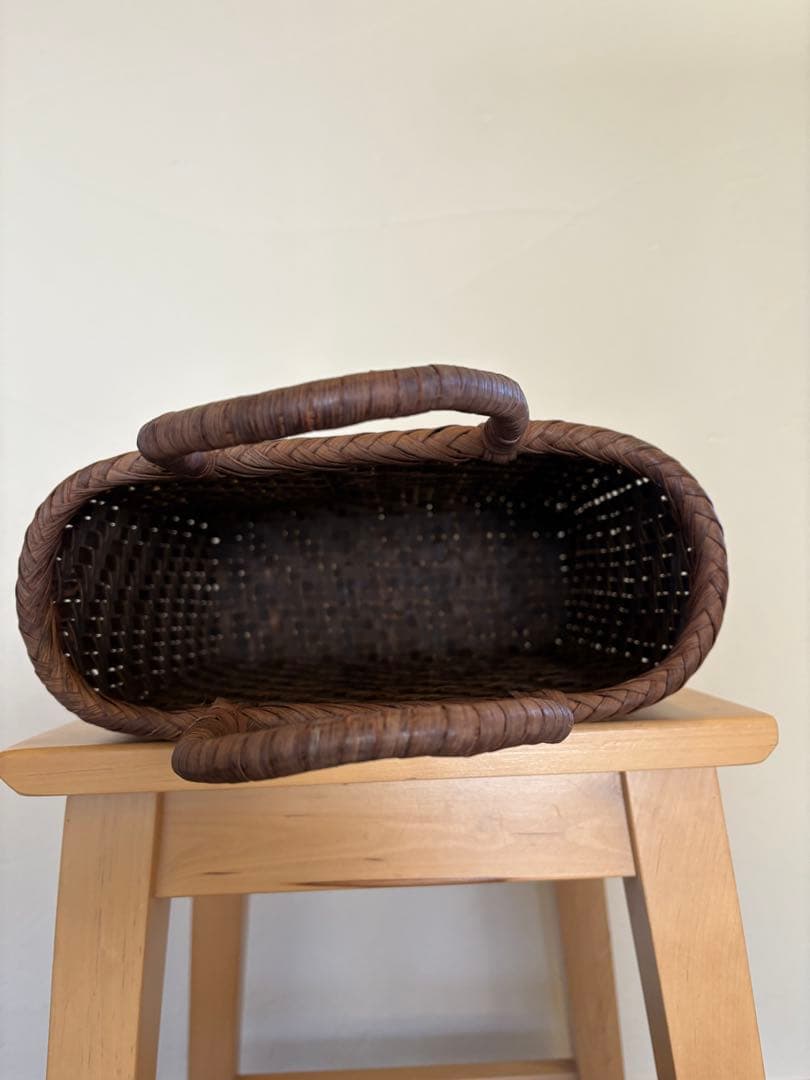 かごバッグ　くるみ（持ち手は山葡萄）民藝