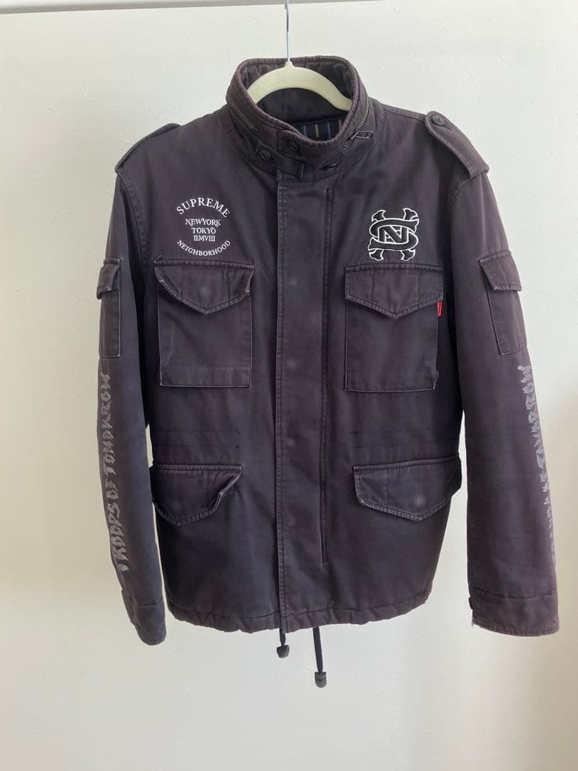 ミリタリージャケット ブラック刺繍