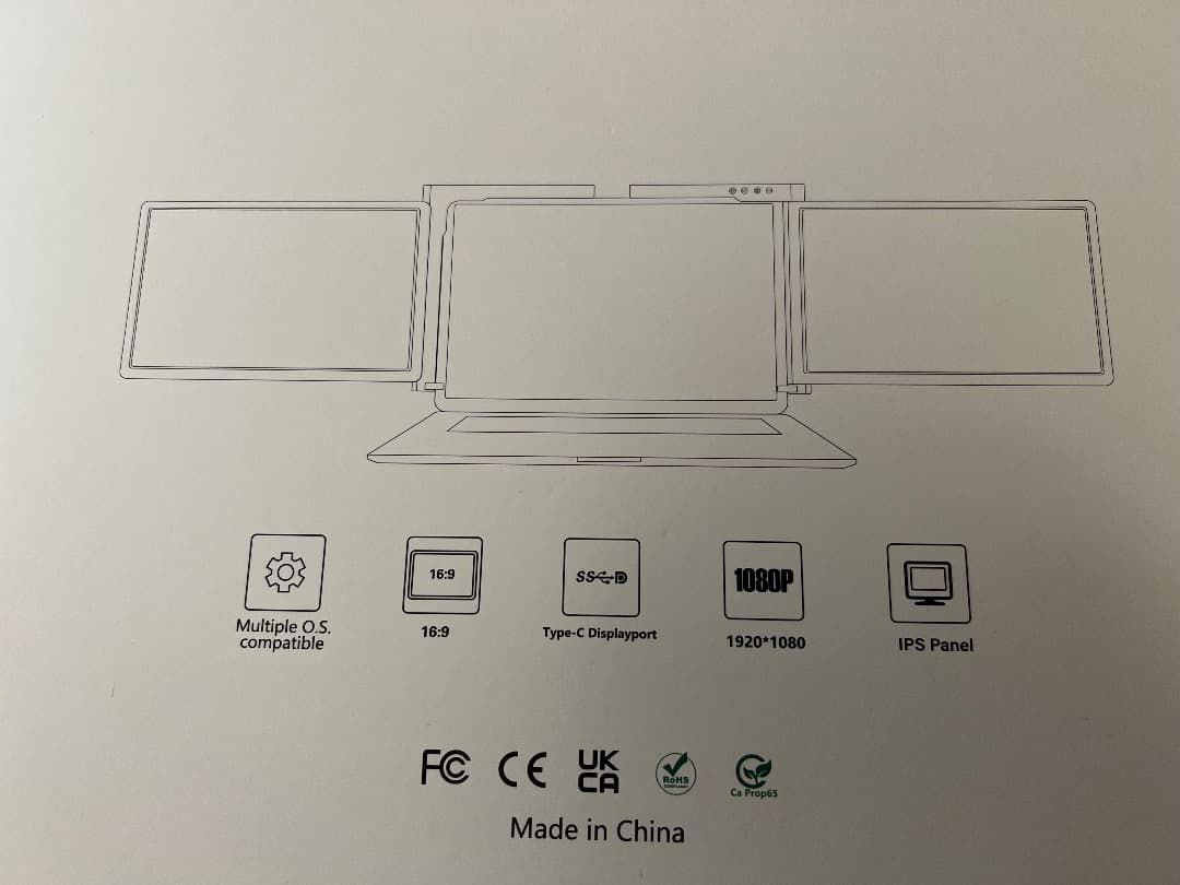 トリプルディスプレイ_14インチデュアルモニターマルチディスプレイ