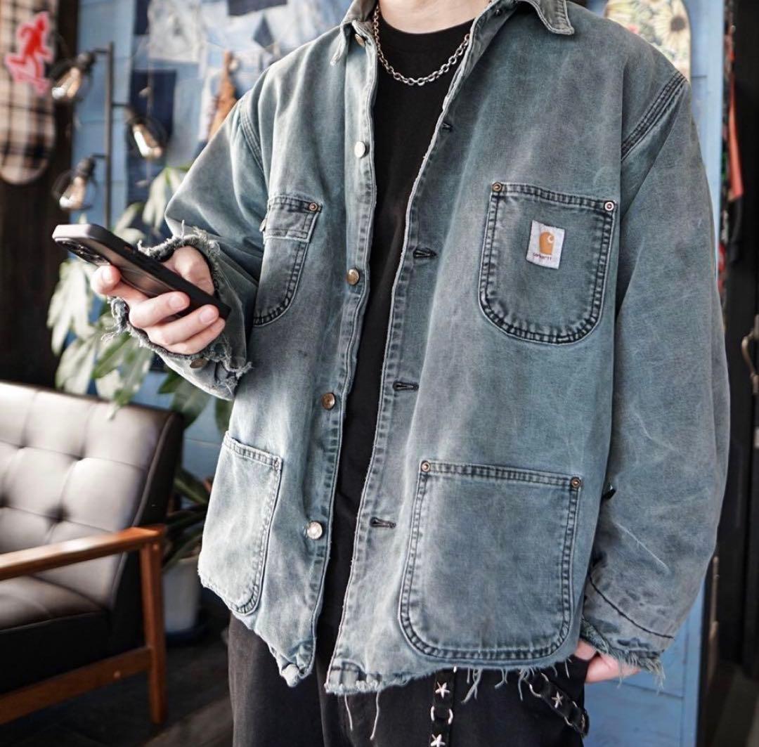 CARHARTT 90s 00s フェード ボロ ミシガン チョアコート