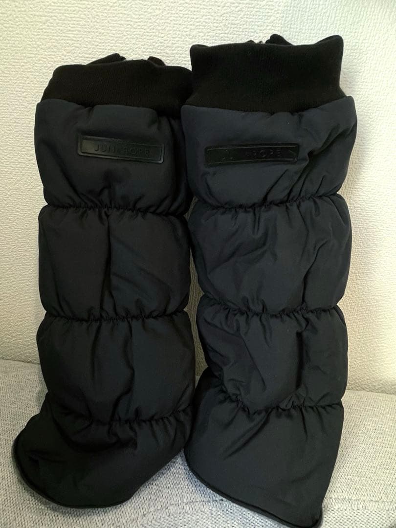 【新品タグ付き】ジュンアンドロペ　レディースゴルフ　ブラックレッグウォーマー 黒