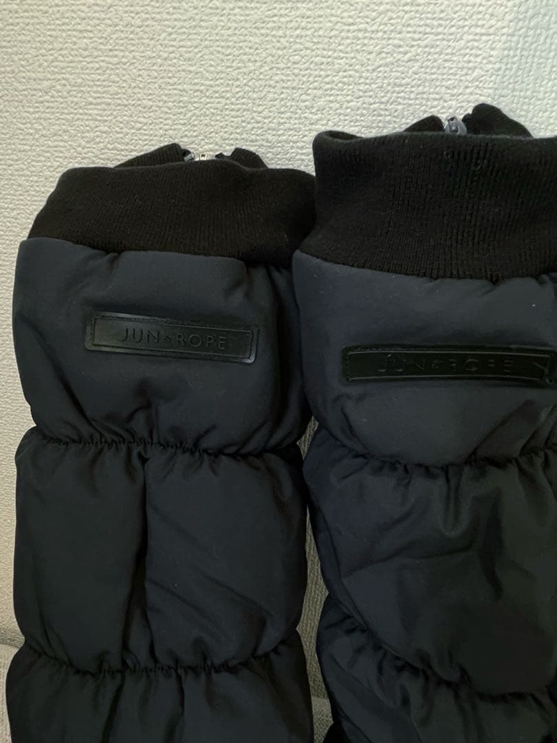【新品タグ付き】ジュンアンドロペ　レディースゴルフ　ブラックレッグウォーマー 黒