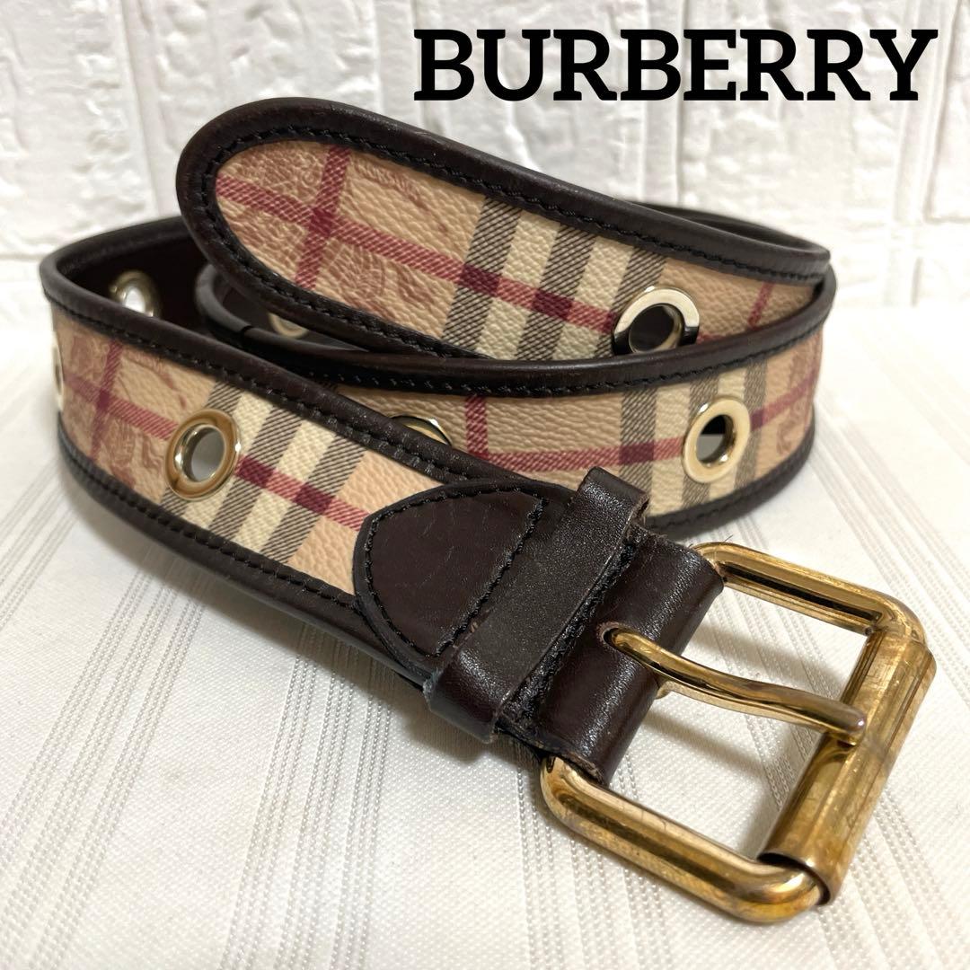 バーバリー BURBERRY ノバチェック シャドーホース ベルト イタリア製