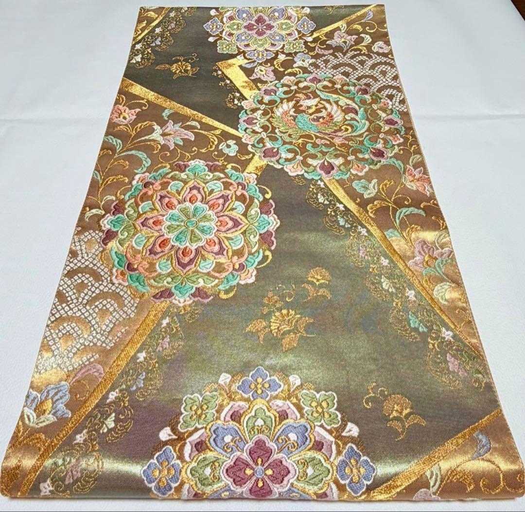 高級 袋帯 正絹 六通柄 西陣織 唐織 フォーマル 訪問着 留袖 色無地