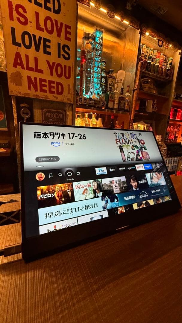 ポータブル4Kモニター HDMI mini変換アダプター付