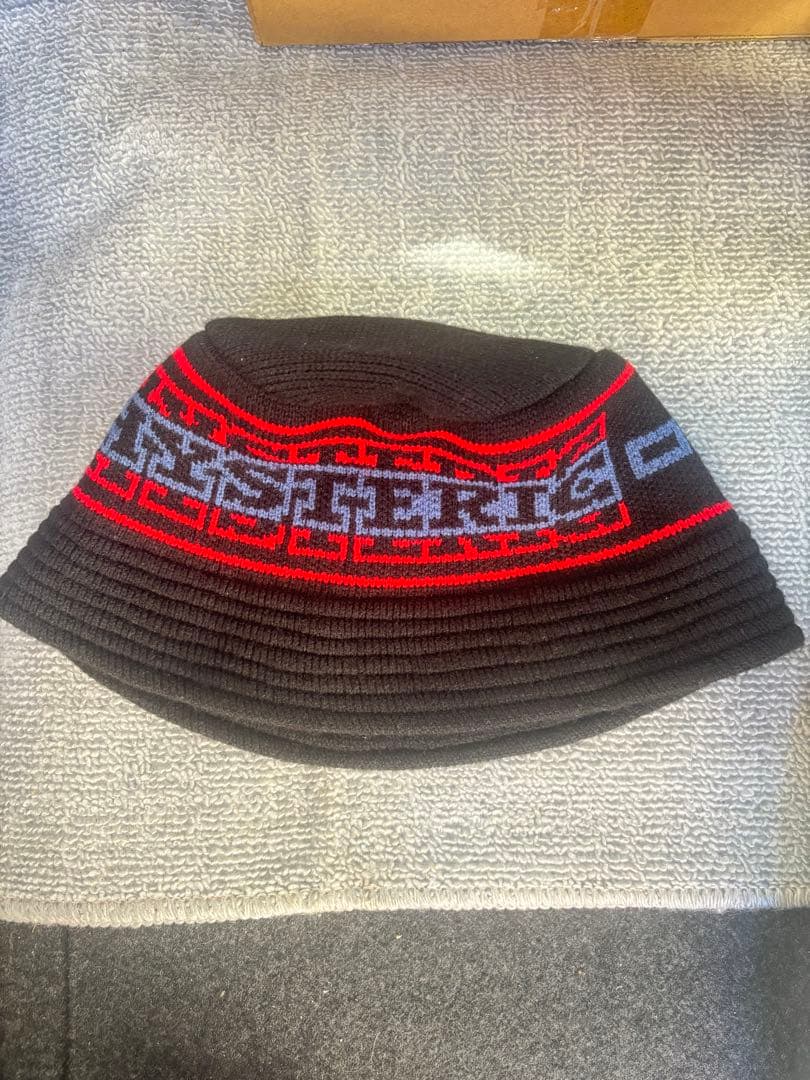 HYSTERIC GLAMOUR]STRIPE LOGO ニットバケットハット