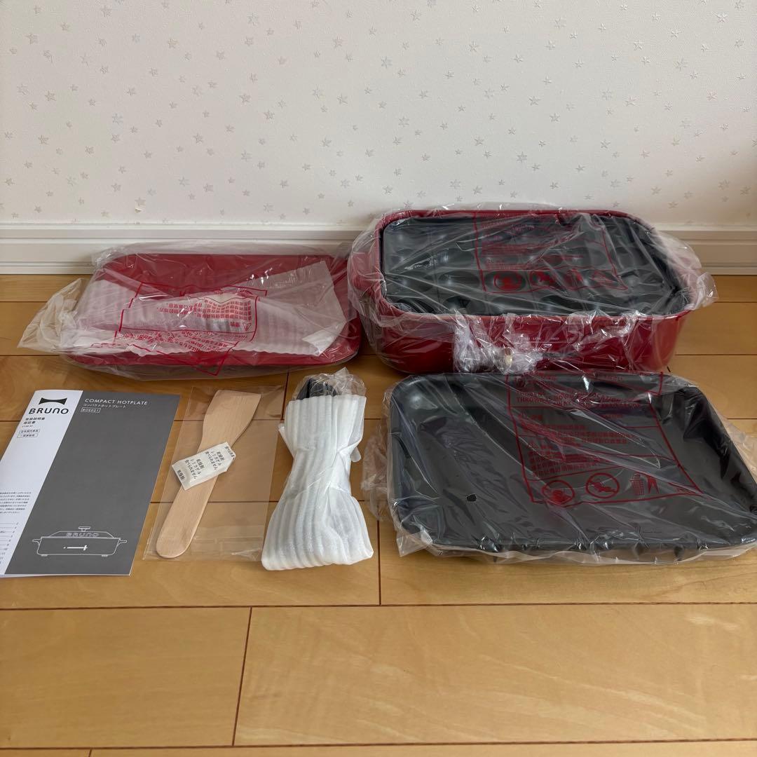 ブルーノホットプレート　レッド　赤　セラミック鍋