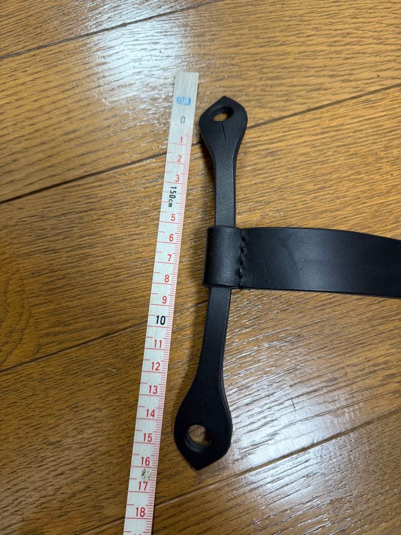 ブラックレザーサスペンダー tcbジーンズ