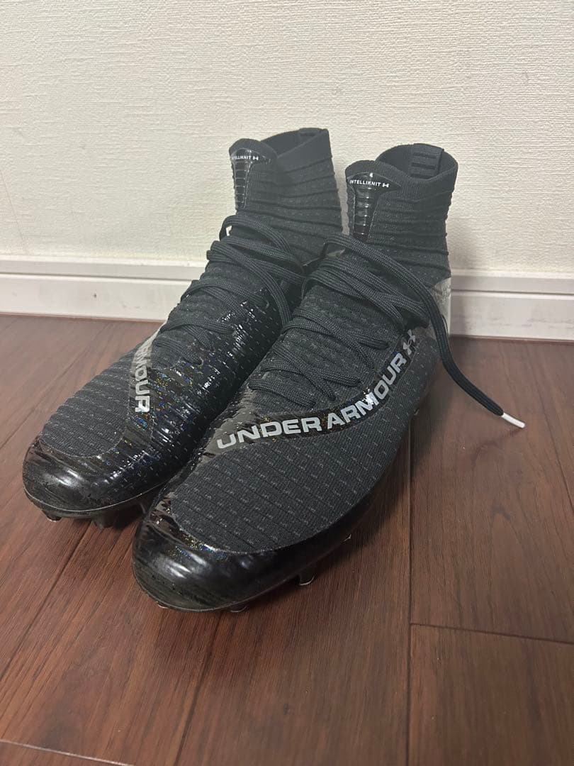 【UNDER ARMOUR】アメフトスパイク　ブラック　26.5cm