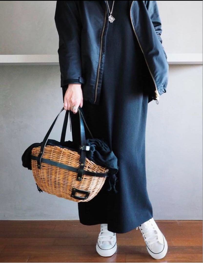 エバゴス ebagos かごバッグ　ブラック