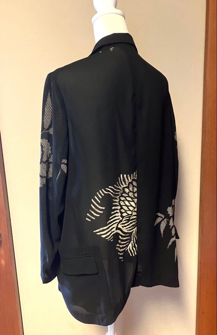 【アーカイブ❣️】コムデギャルソン ジョーゼット素材和柄デザインジャケット M