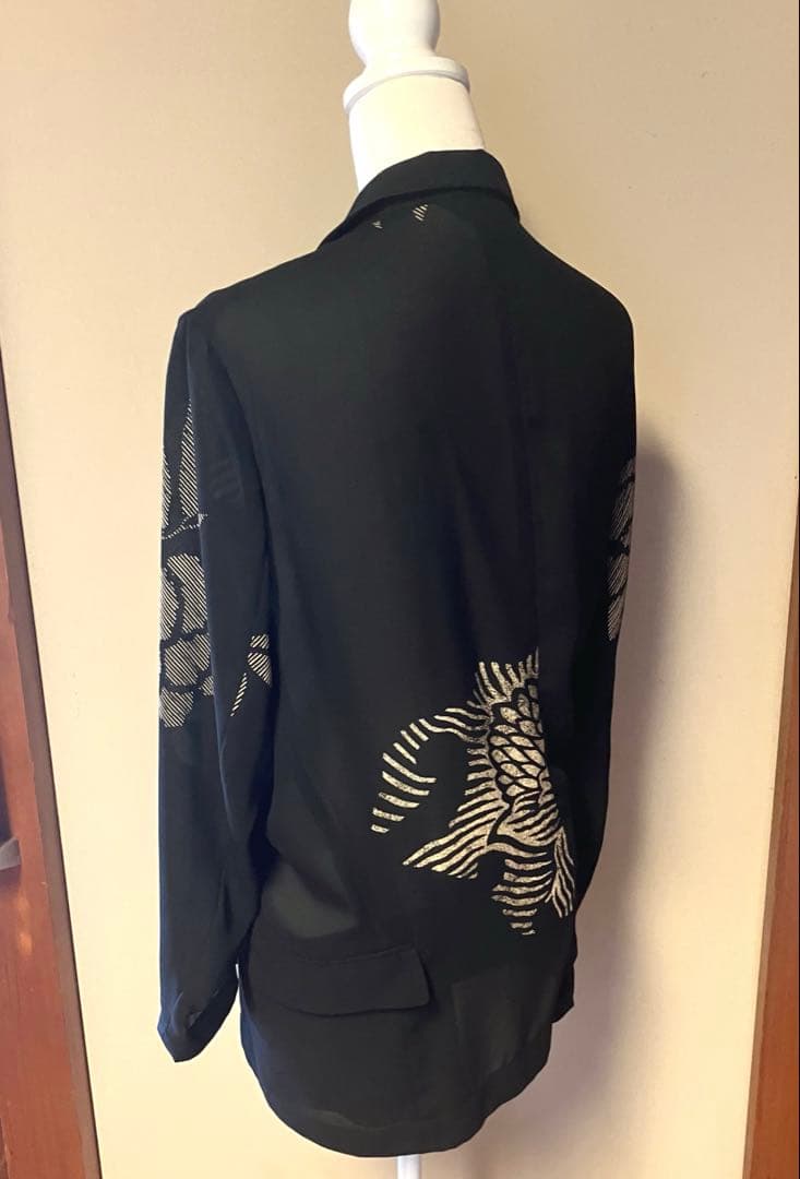 【アーカイブ❣️】コムデギャルソン ジョーゼット素材和柄デザインジャケット M