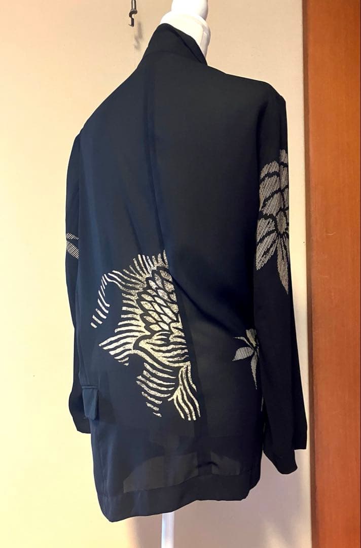 【アーカイブ❣️】コムデギャルソン ジョーゼット素材和柄デザインジャケット M