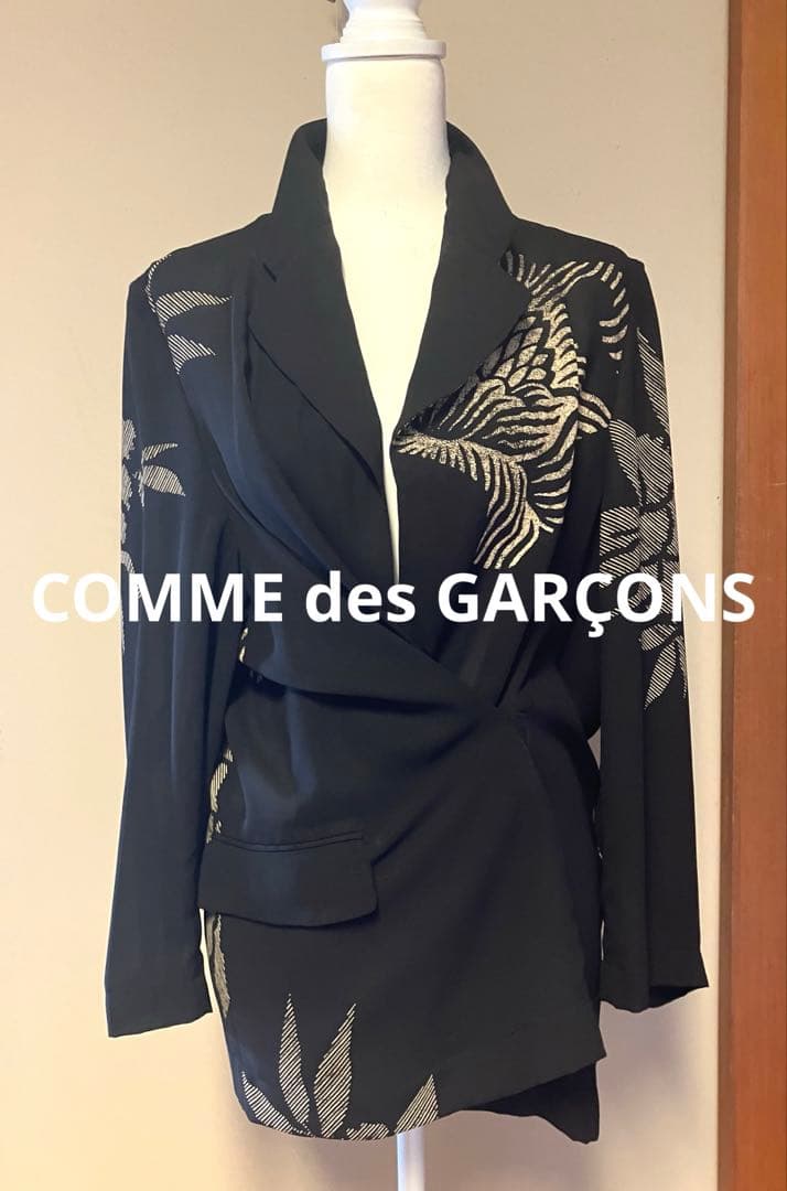 【アーカイブ❣️】コムデギャルソン ジョーゼット素材和柄デザインジャケット M