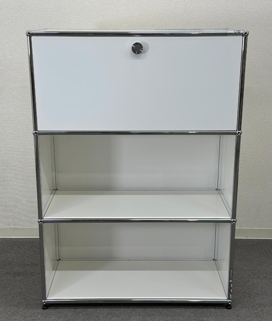 正規品!ほぼ未使用品■USMハラー■キャビネットシェルフ　1列3段　鍵なし　白