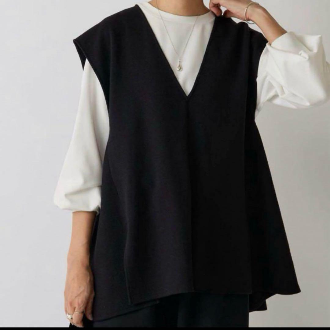 人気完売品✨ 25SS ビアズリー　ブークレフレアーベスト 黒