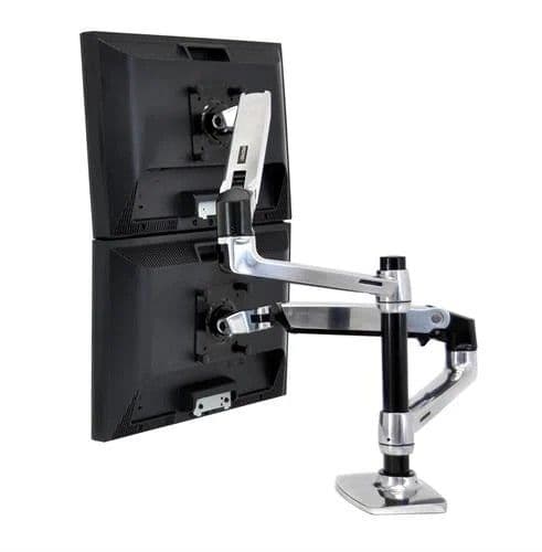 ERGOTRON LXデュアル デスク マウント アーム スタッキング②