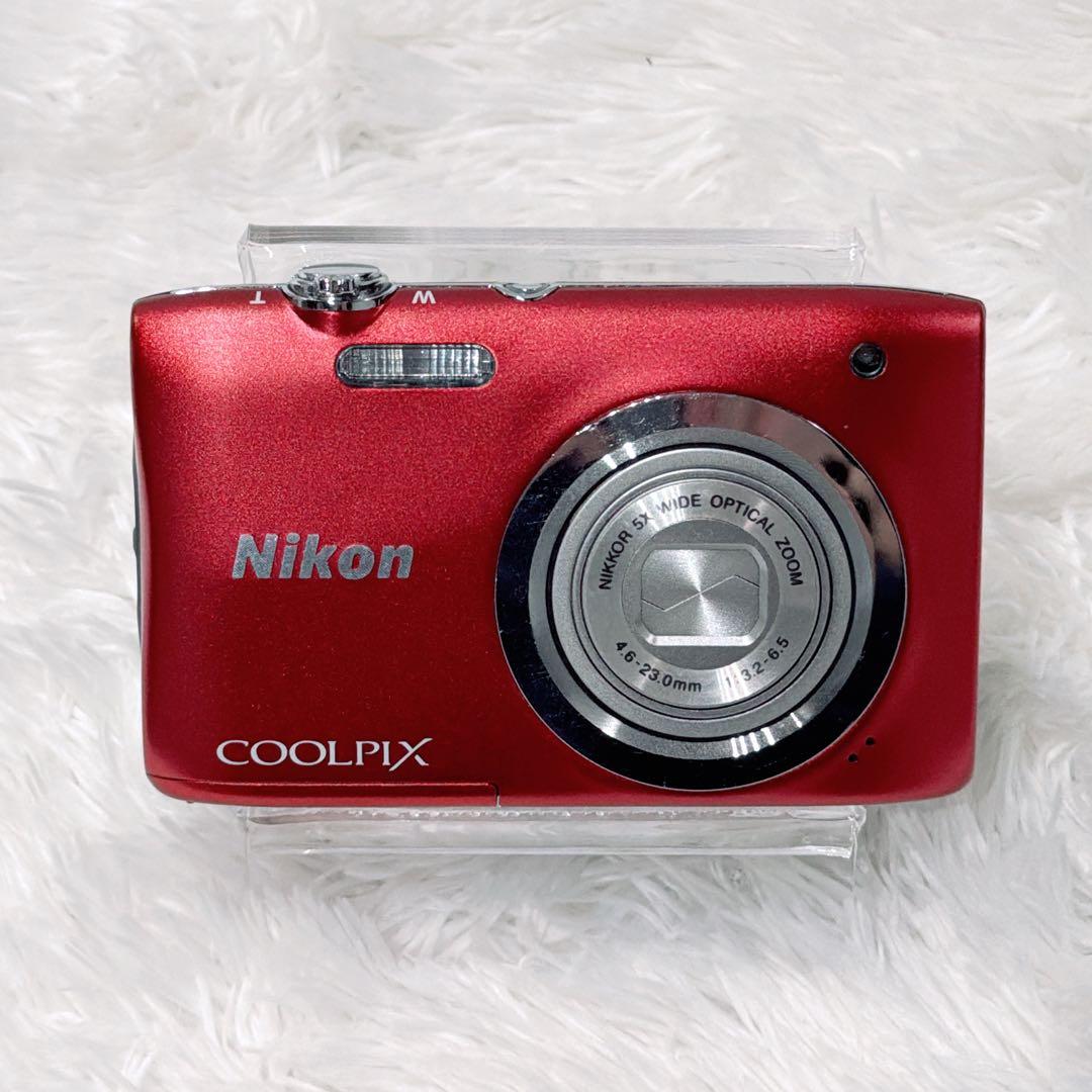 【極美品】NIKON COOLPIX A100 デジタルカメラ レッド